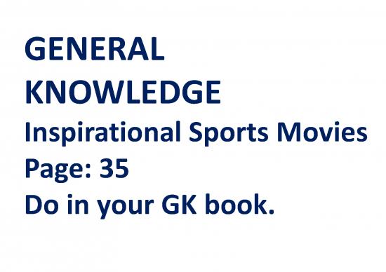 picture General Knowledge Pdf 123703 | Inspirational Sports Movies