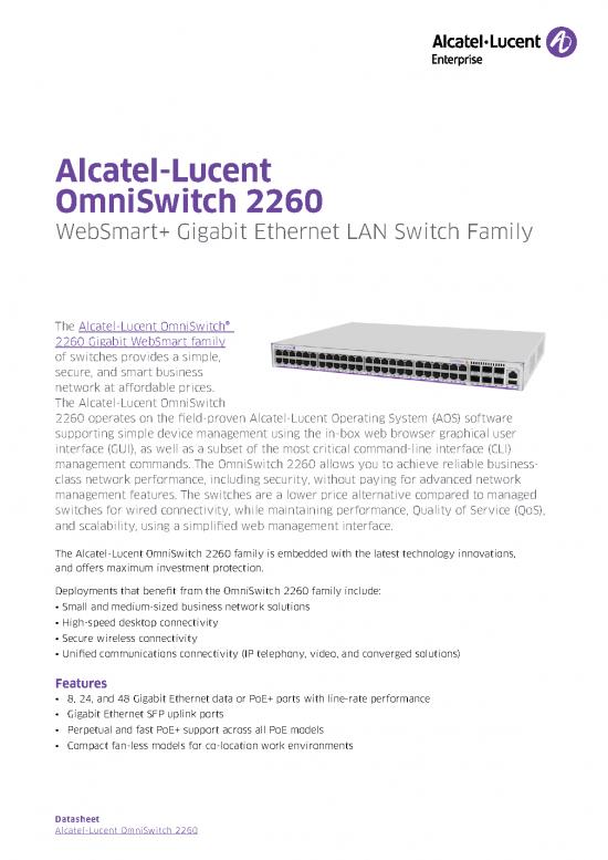 picture_System Software Pdf 124966 | Omniswitch 2260 Datasheet En