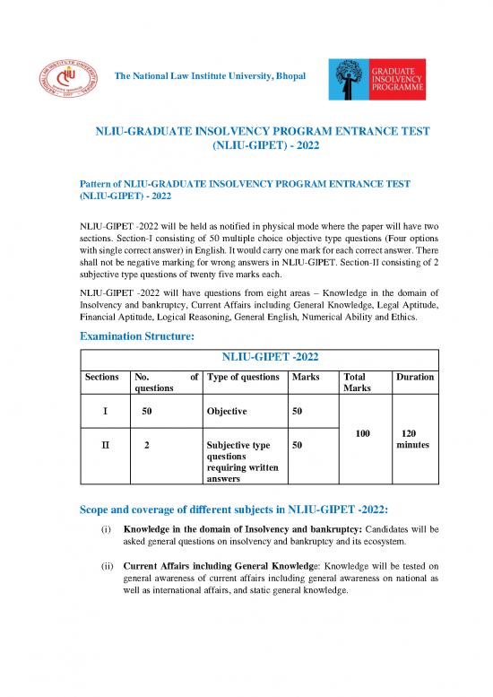 picture1_General Ability Test Pdf 124445 | Pattern Of Nliu Gipet 2022
