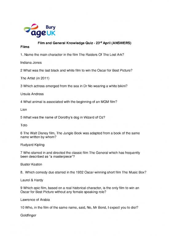 picture1_General Knowledge Pdf 122884 | Quiz 23 4 Answers