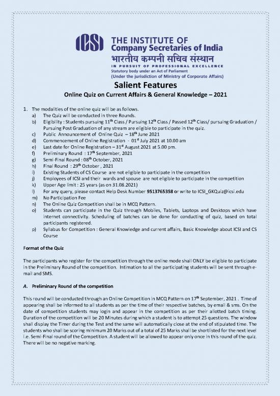 picture1_General Knowledge 2021 Pdf 123550 | Salient Features Online Gk Current Affairs Quiz 2021