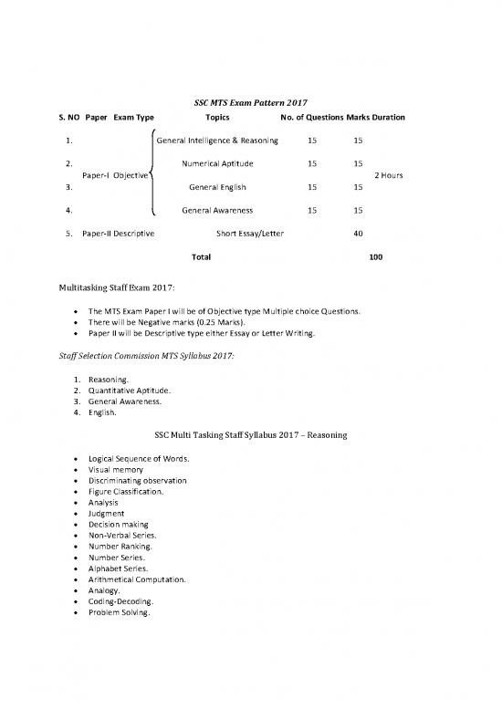 picture1_General Awareness For Ssc Mts Pdf 124363 | Syllabus Mts