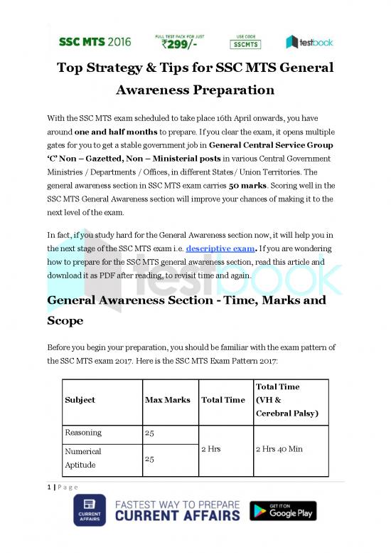 picture_General Awareness Pdf 123315 | Top Strategy Tips For Ssc Mts General Awareness Preparation