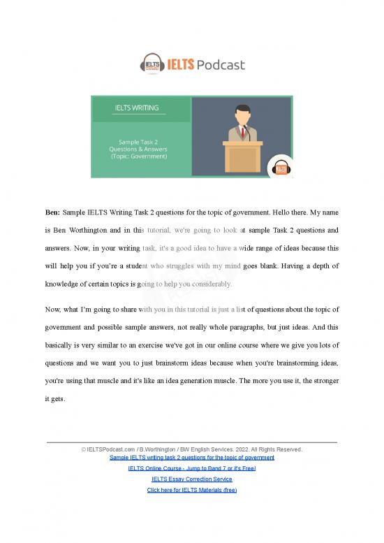 picture1_Tutorial Pdf 123565 | Transcript 509 Blog Sample Ielts Writing Task 2 Questions For The Topic Of Governmendocx Watermark