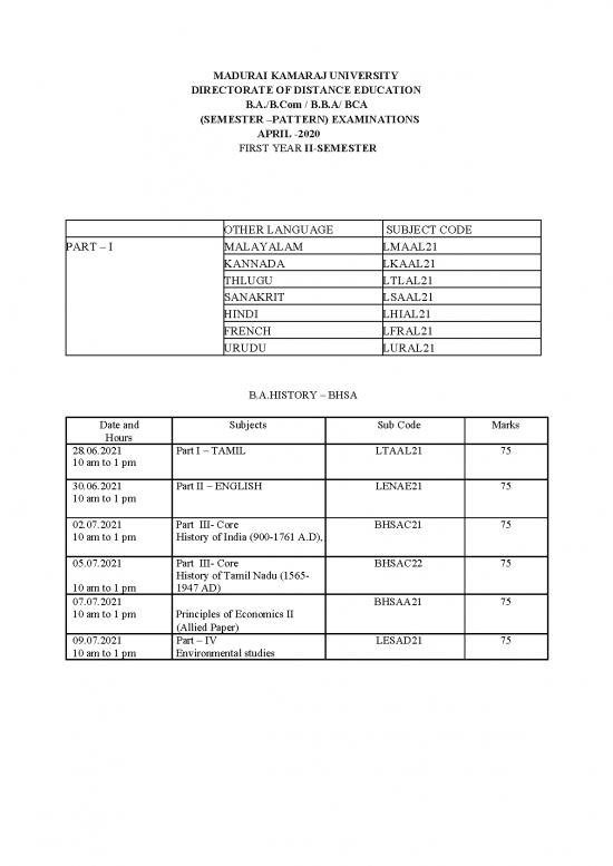 picture1_Economics Pdf 124560 | Ug Time Table2021