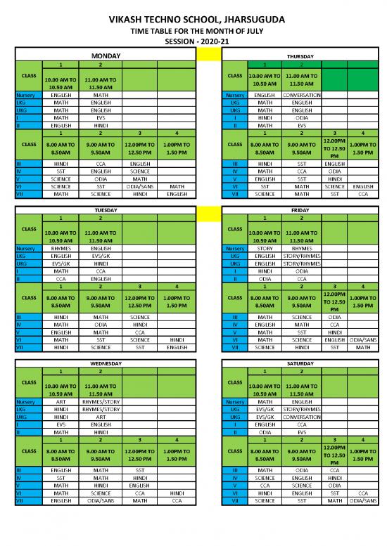 picture1_Vts, Jharsuguda Weekly Time Table
