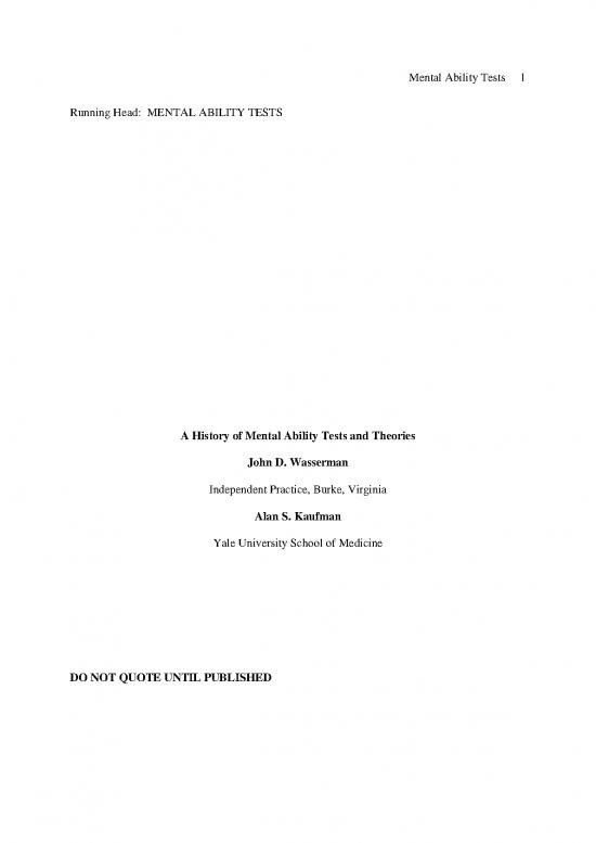 picture General Ability Test Pdf 124540 | Wasserman And Kaufman  A History Of Mental Ability Tests And Theories 08262013