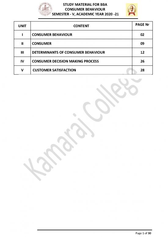 picture_Academic Pdf 125905 | 005 Major Elective I   Consumer Behaviour   V Sem