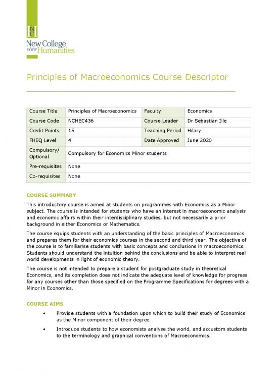 picture Economics Pdf 125854 | 0 Nchec436 Principles Of Macroeconomics Course Descriptor