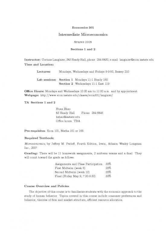 picture Intermediate Microeconomics Pdf 127368 | 301 Spring08 1 2