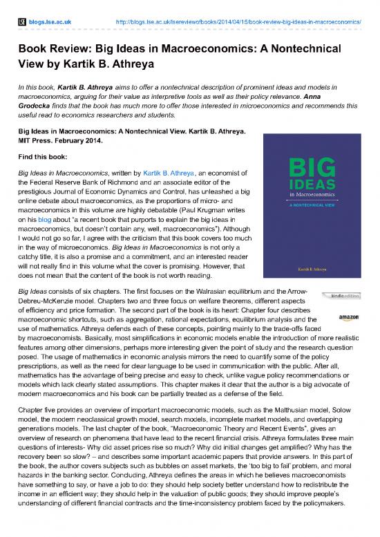 picture_Economics Pdf 125443 | Bloglsauk Book Review Big Ideas In Macroeconomics A Nontechnical View By Kartik B Athreya