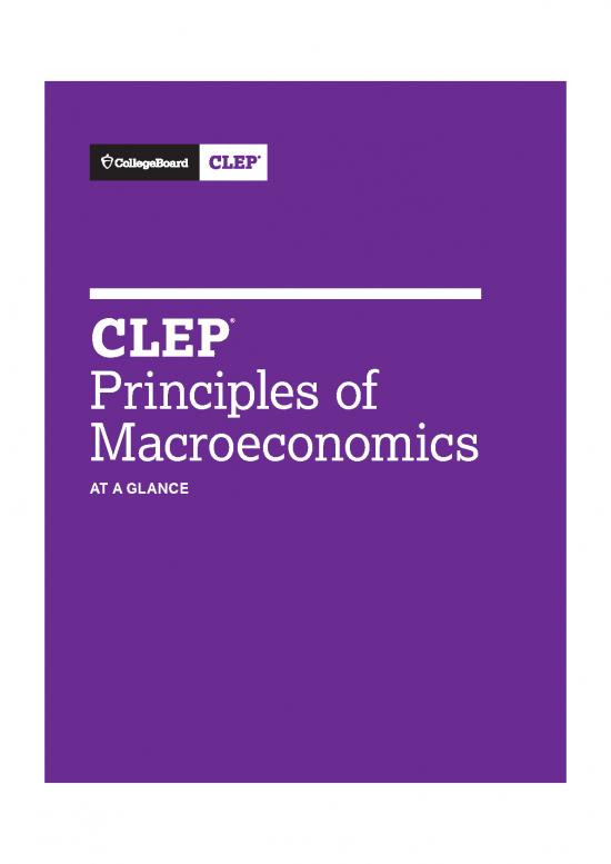 picture Economics Pdf 125400 | Clep Exam Fact Sheet Principles Macroeconomics