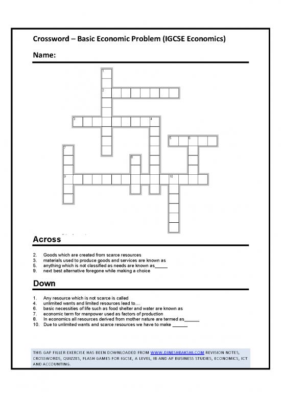 picture_Igcse Economics Notes Pdf 126945 | Crosswords Basic Economic Term Igcse