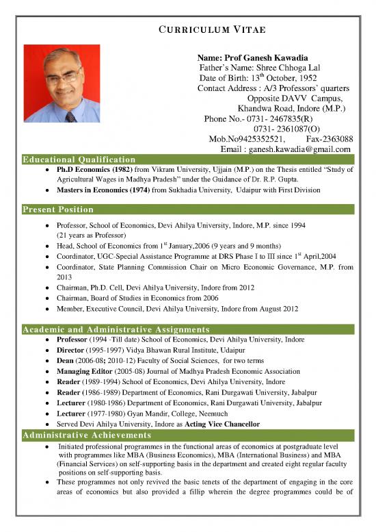 picture_Economics Pdf 126147 | Cv Dr Kawadia May2016