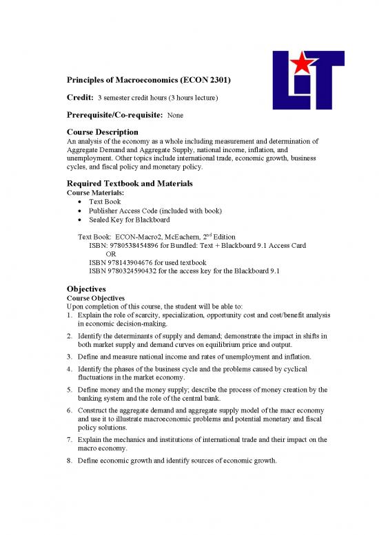 picture Macroeconomics Pdf 125832 | Econ 2301