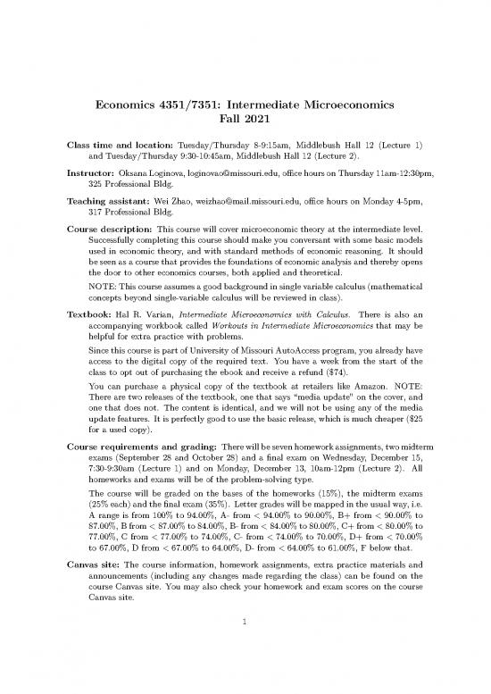 picture Intermediate Microeconomics Pdf 126292 | Econ 7351 Loginova Fall 2021