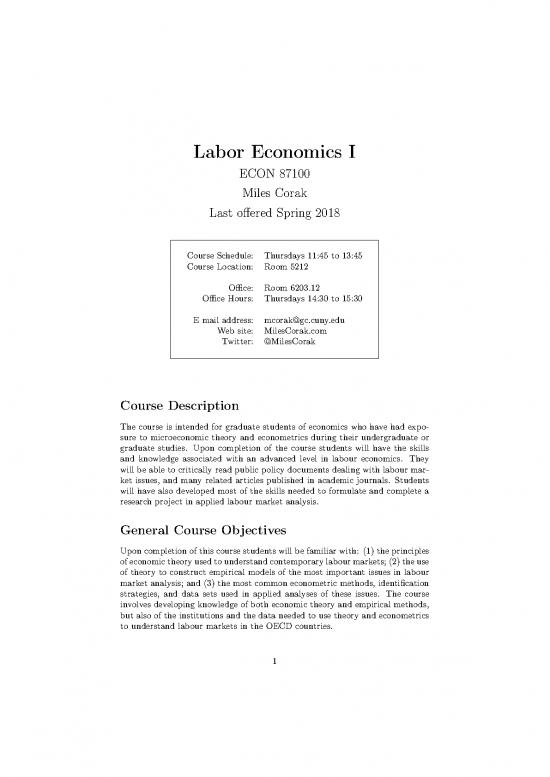picture Labour Economics Pdf 126067 | Econ 87100 Mcorak