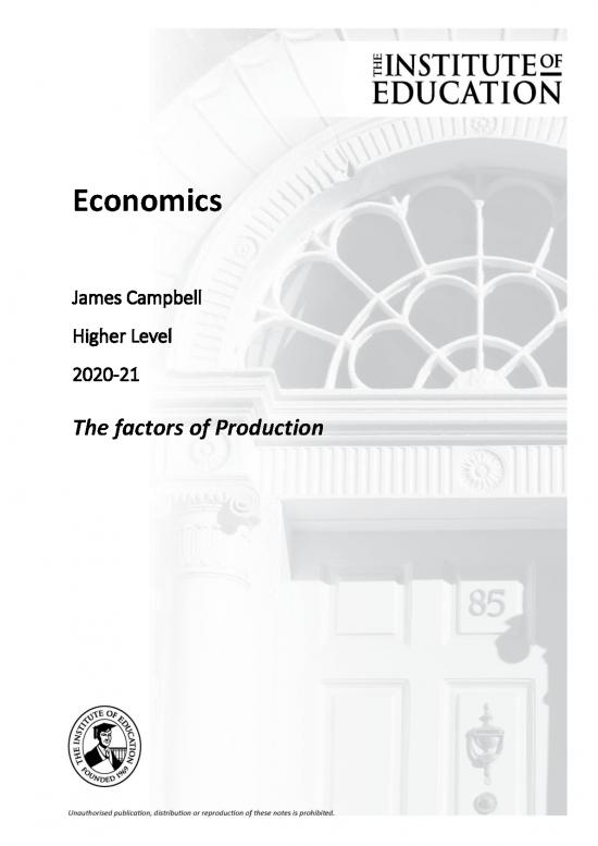 picture_Labour Economics Pdf 125473 | Economics Lc Notes The Factors Of Production Labour