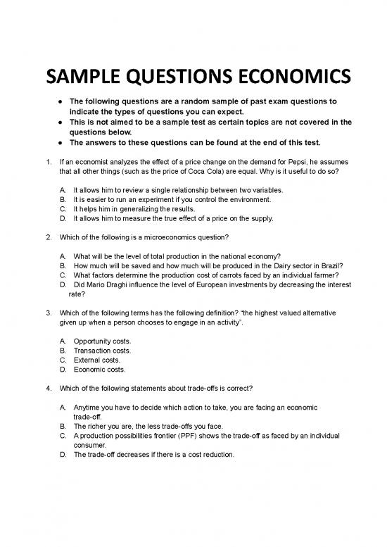 picture Economics Pdf 125787 | Economics Questions   Shortened