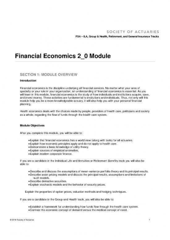 picture Financial Economics Pdf 127264 | Edu Fin Econ 2 Module Objectives