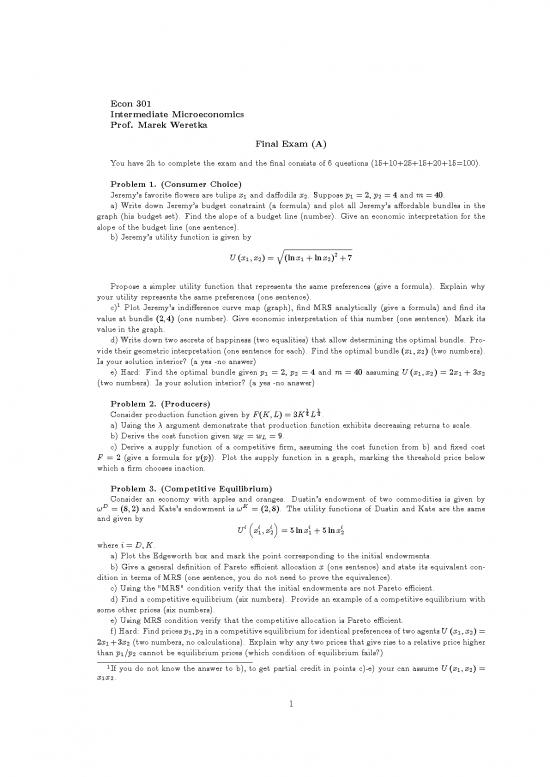 picture_Intermediate Microeconomics Pdf 127270 | Final A B 2011 Withsolutions