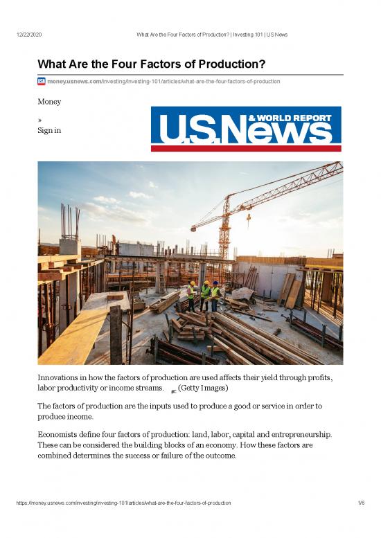 picture_Factors Of Production Pdf 126220 | Fourfactorsofproduction Investing101 Usnews