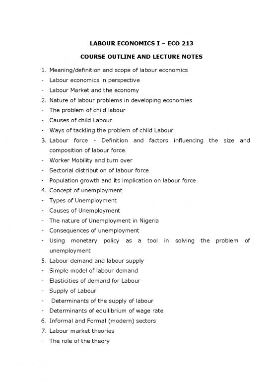 picture_Labour Economics Pdf 125970 | Funai Labour Economics I Eco 213 Lecture Notes