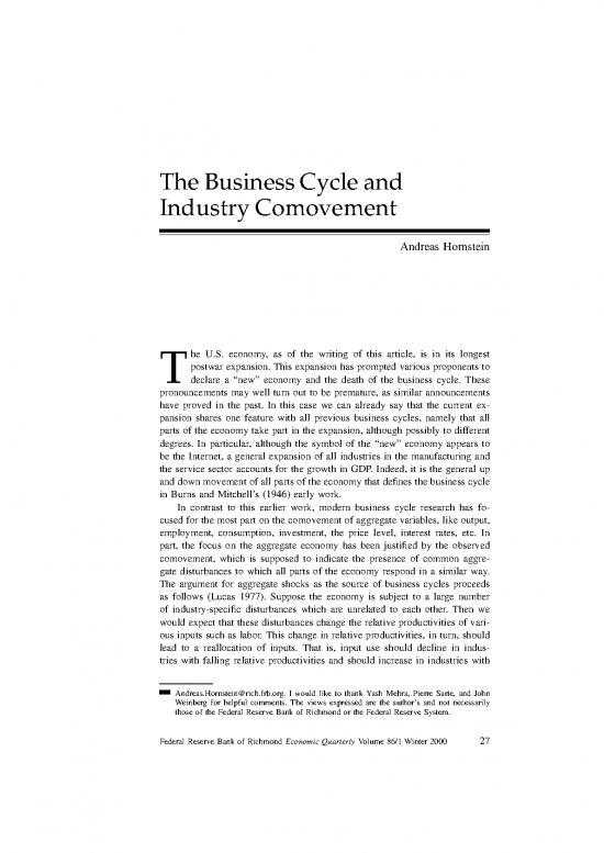 picture Business Cycle Pdf 126124 | Hornstein