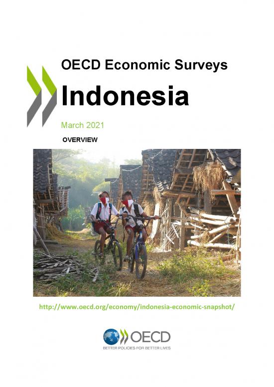picture_Economic Survey 125873 | Indonesia 2021 Oecd Economic Survey Overview