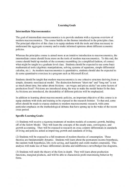 picture_Intermediate Macroeconomics Pdf 126468 | Intermediate Macro Learning Goals