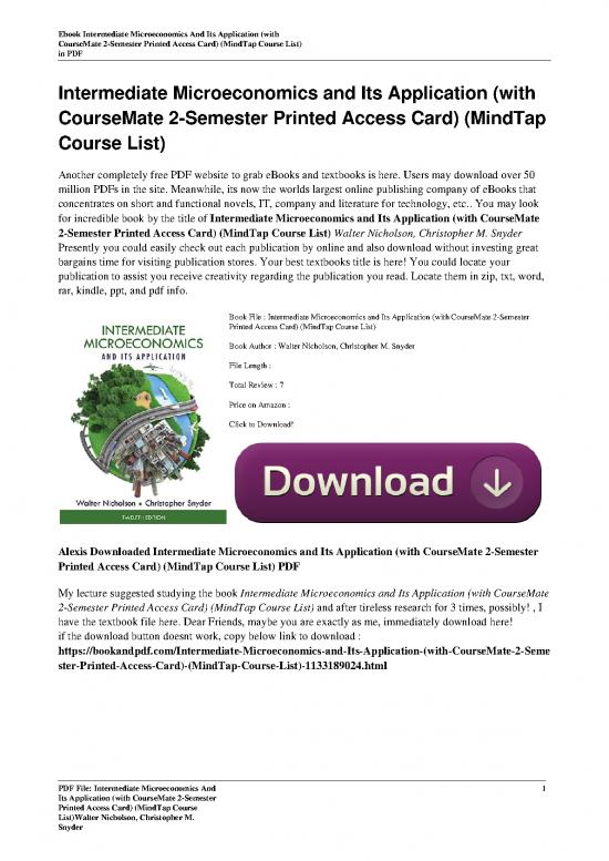 picture_Intermediate Microeconomics Pdf 126307 | Intermediate Microeconomics And Its Application With Coursemate 2 Semester Printed Access Card  Mi