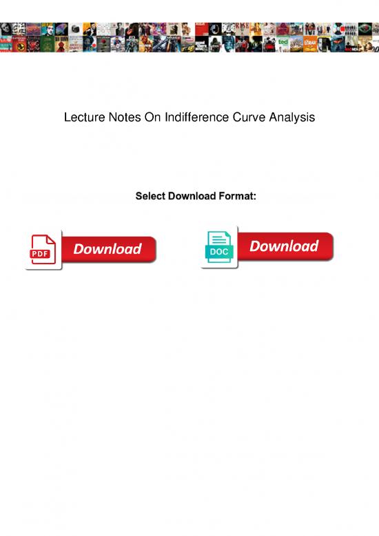 picture_Indifference Curve Analysis Pdf 127587 | Lecture Notes On Indifference Curve Analysis