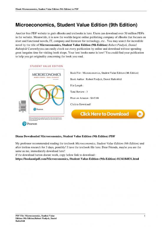 picture Microeconomics Pdf 125455 | Microeconomics Student Value Edition 9th Edition By Robert Pindyck Daniel Rubinfeld