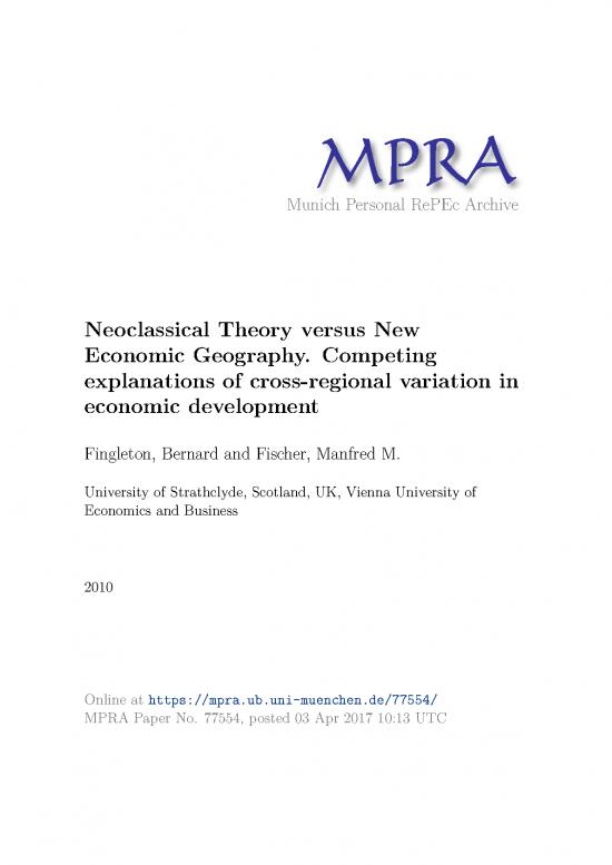 picture Economic Geography Pdf 126594 | Mpra Paper 77554