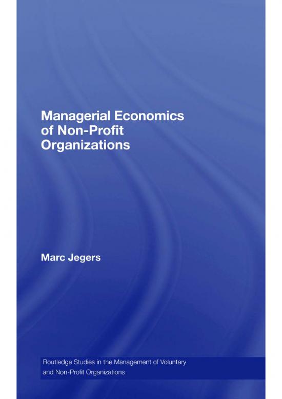 picture Managerial Economics Book Pdf 127334 | Non Profit Organization Managerial Economics Of Non Profit Organizations (routledge Studies In Tpdf