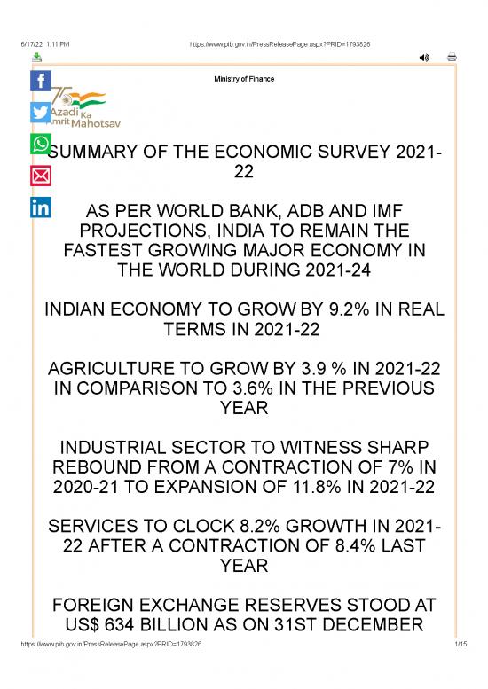 picture Economic Survey 125463 | Summary Of Economic Survey