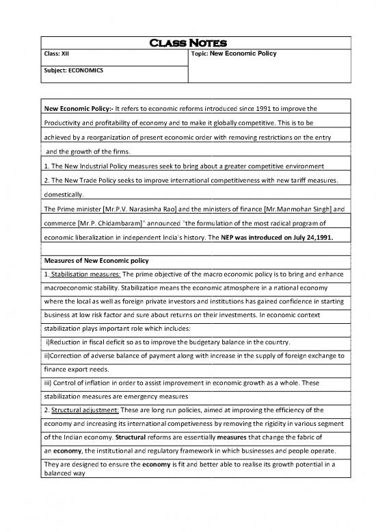 picture_New Economic Policy 1991 Pdf 126652 | Xii Eco