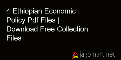 picture 4 Ethiopian Economic Policy Pdf Files | Download Free Collection Files