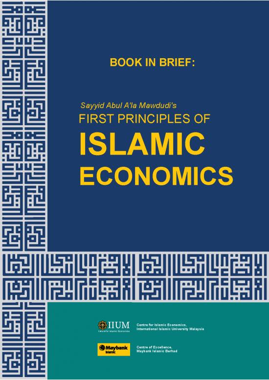 picture_The Economics Book Pdf 128841 | Book In Brief 1st Principle Islamic Economy