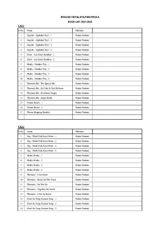 picture_Book List 2021 22