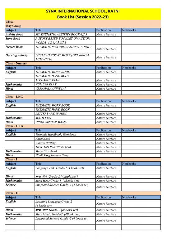 picture_Book List 2022 23