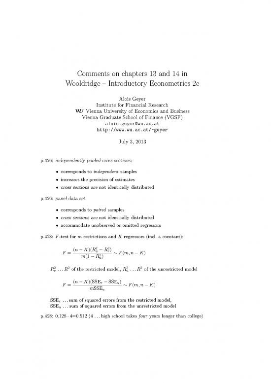 picture_Wooldridge Econometrics Pdf 129058 | Comments Wooldridge Introductory Econometrics 2e 13 14