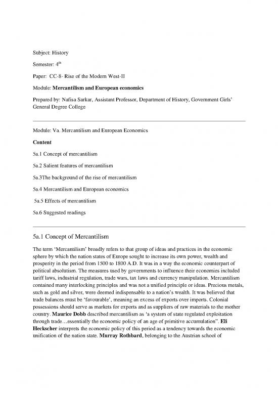 picture_Industrial Pdf 130357 | Department Of History 4th Semester Cc 8 Mercantilism