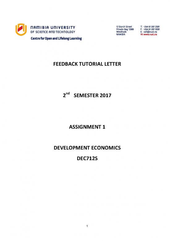 picture Economics Assignment Pdf 128878 | Development Economics Assignment 1