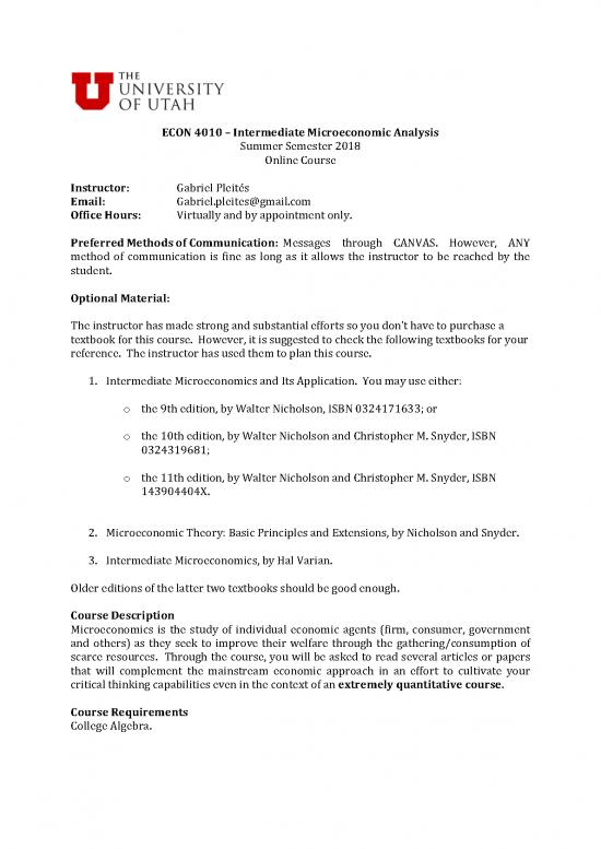 picture Varian Microeconomics Pdf 129186 | Econ 4010 090