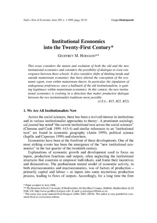picture Institutional Economics Pdf 129273 | Encontro2009 Textohodgson