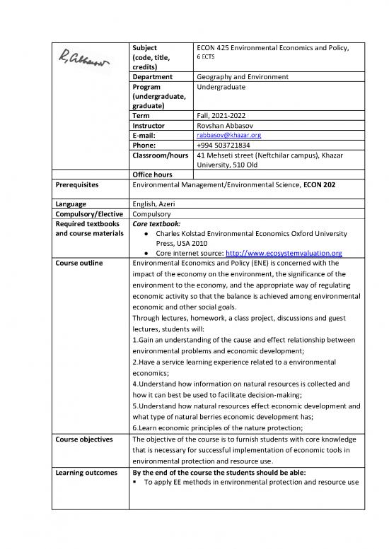 picture Economic Policy Pdf 129566 | Environmental Economics And Policy (rovshan Abbasov)