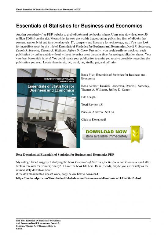 picture_The Economics Book Pdf 128213 | Essentials Of Statistics For Business And Economics By David R Anderson Dennis J Sweeney Thomas