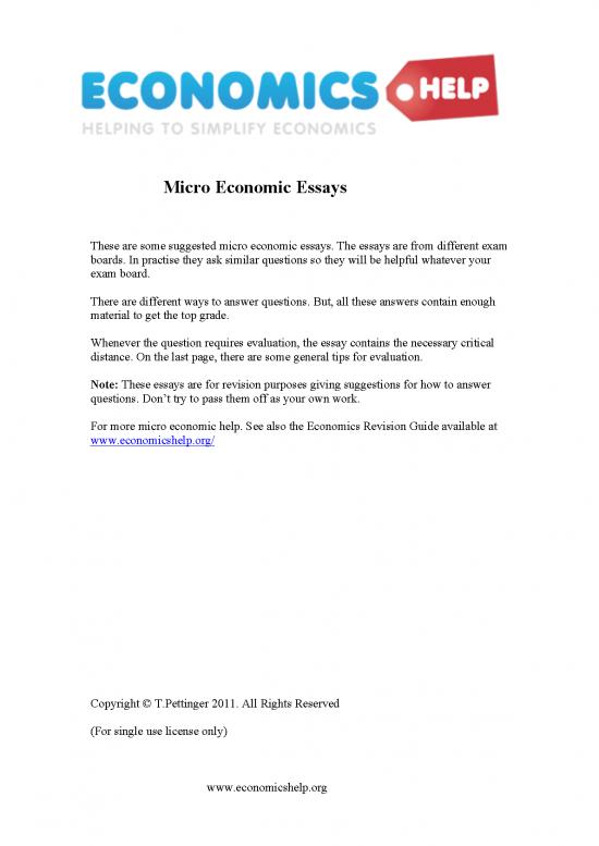 picture Economics Exam Questions And Answers Pdf 129176 | Example Micro Essays 2011