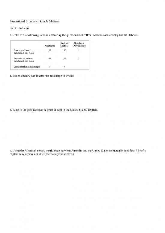 picture1_Labor Economics Pdf 129072 | International Economics Sample Midterm